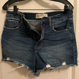 Abercrombie & Fitch Dark Blue Jean Shorts